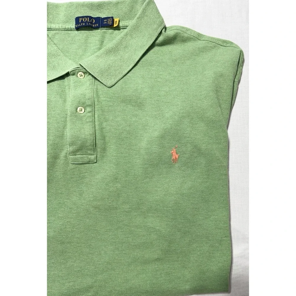 Polo Ralph Lauren Mens Polo Shirt 4XB Green Short Sleeve Classic Fit